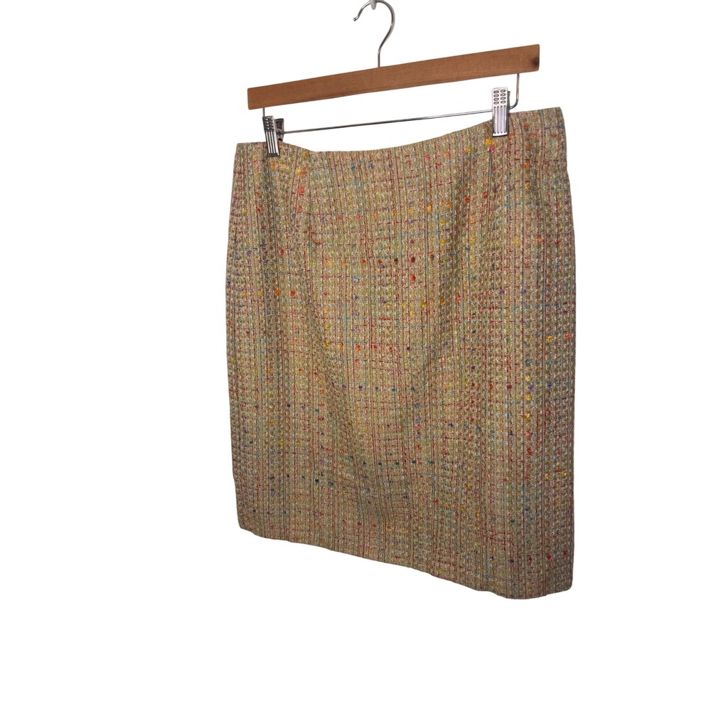 VTG Requirements Tweed Pencil Skirt 14 Multicolor Confetti‎ Professional Office
